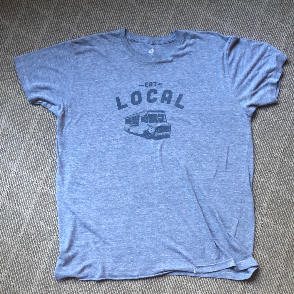 Worn in T shirt. Soft light heather grey. XL